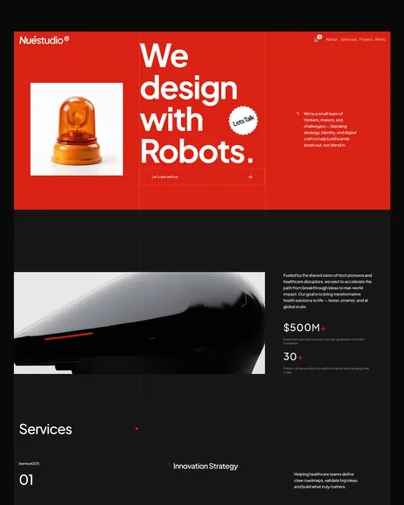Branding Agency demo — Nuestudio home page