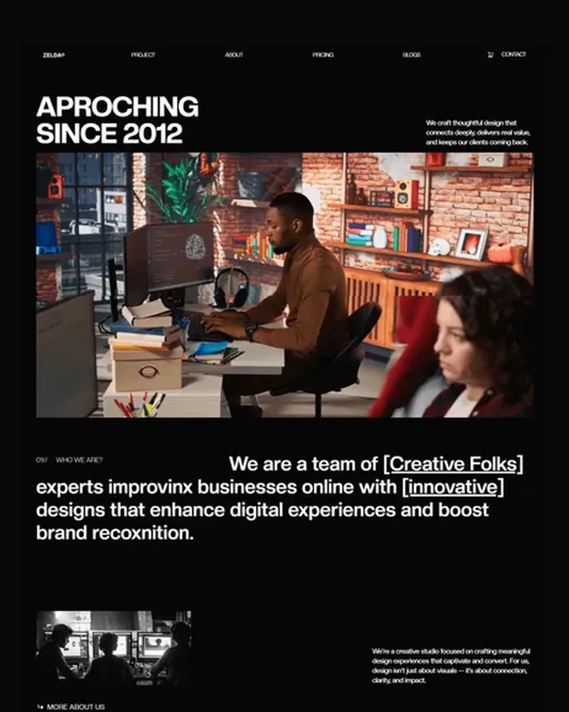 Design Studio demo — Zelda home page