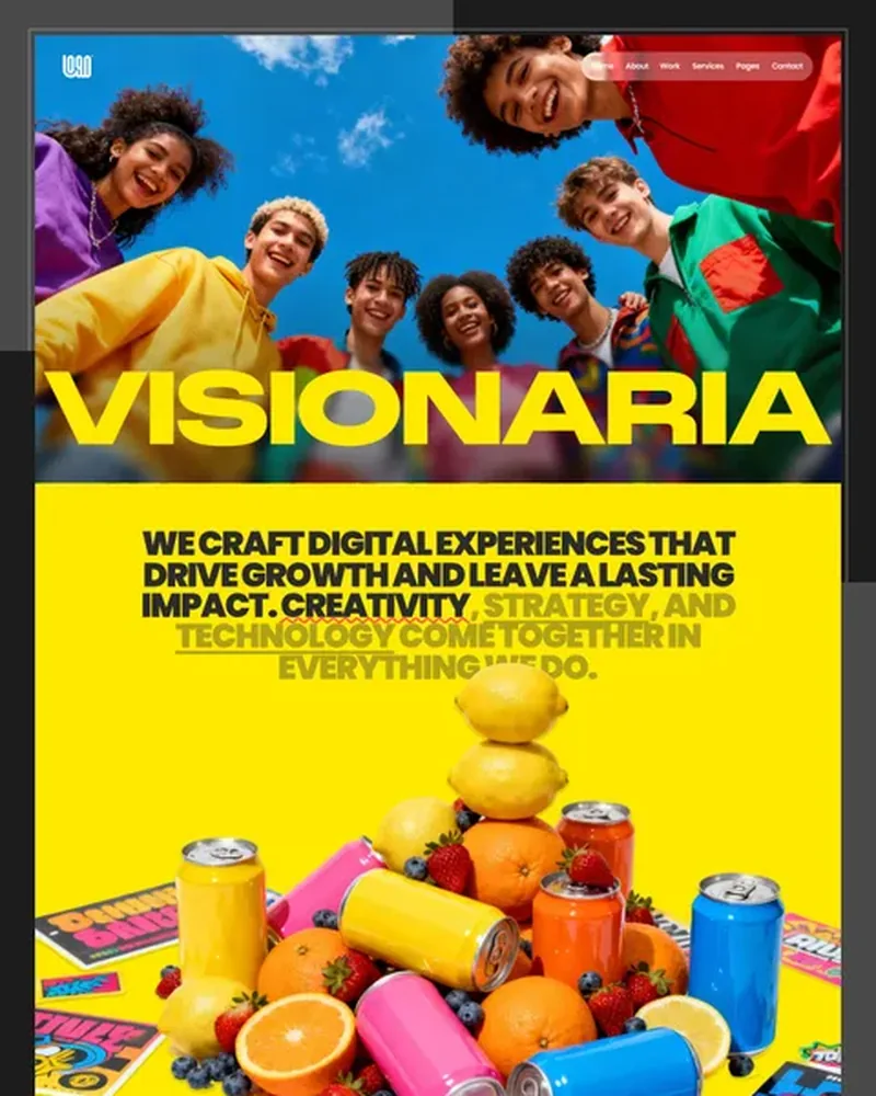 Digital Studio demo — Visonaria home page