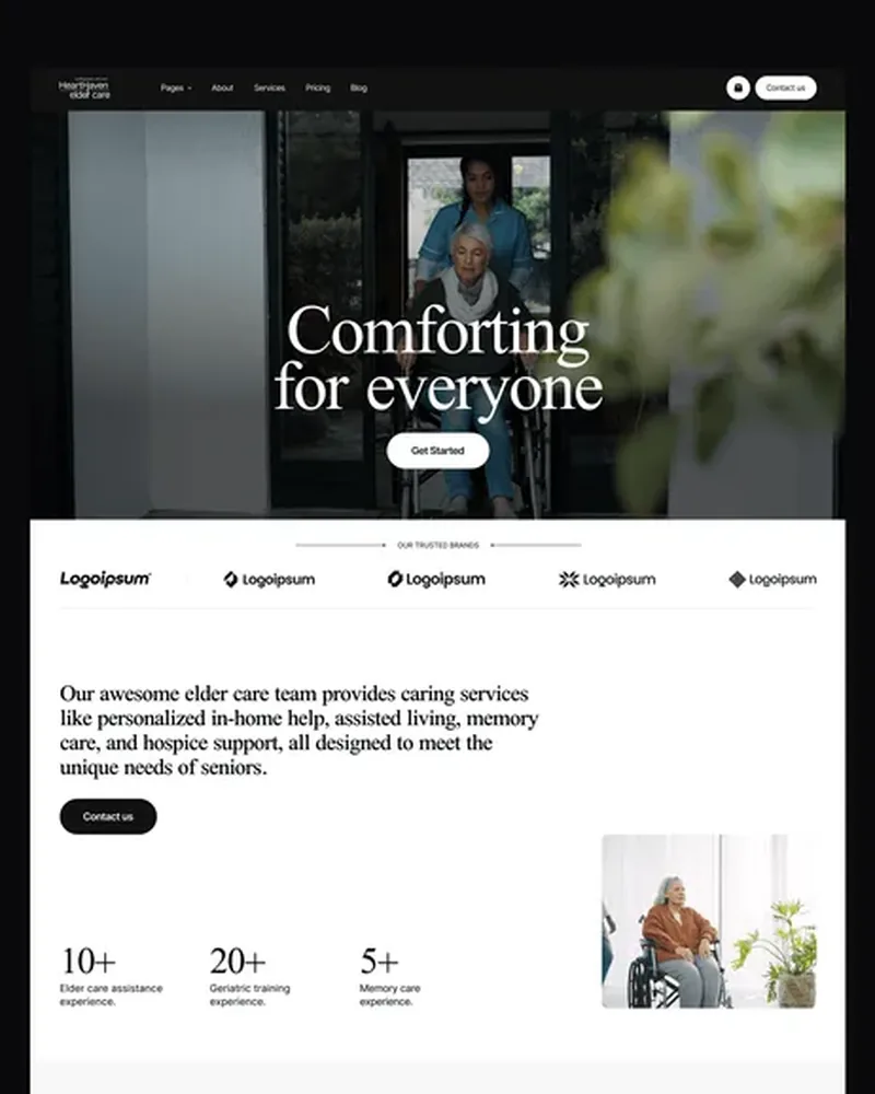Elderly Care demo — Oldage home page